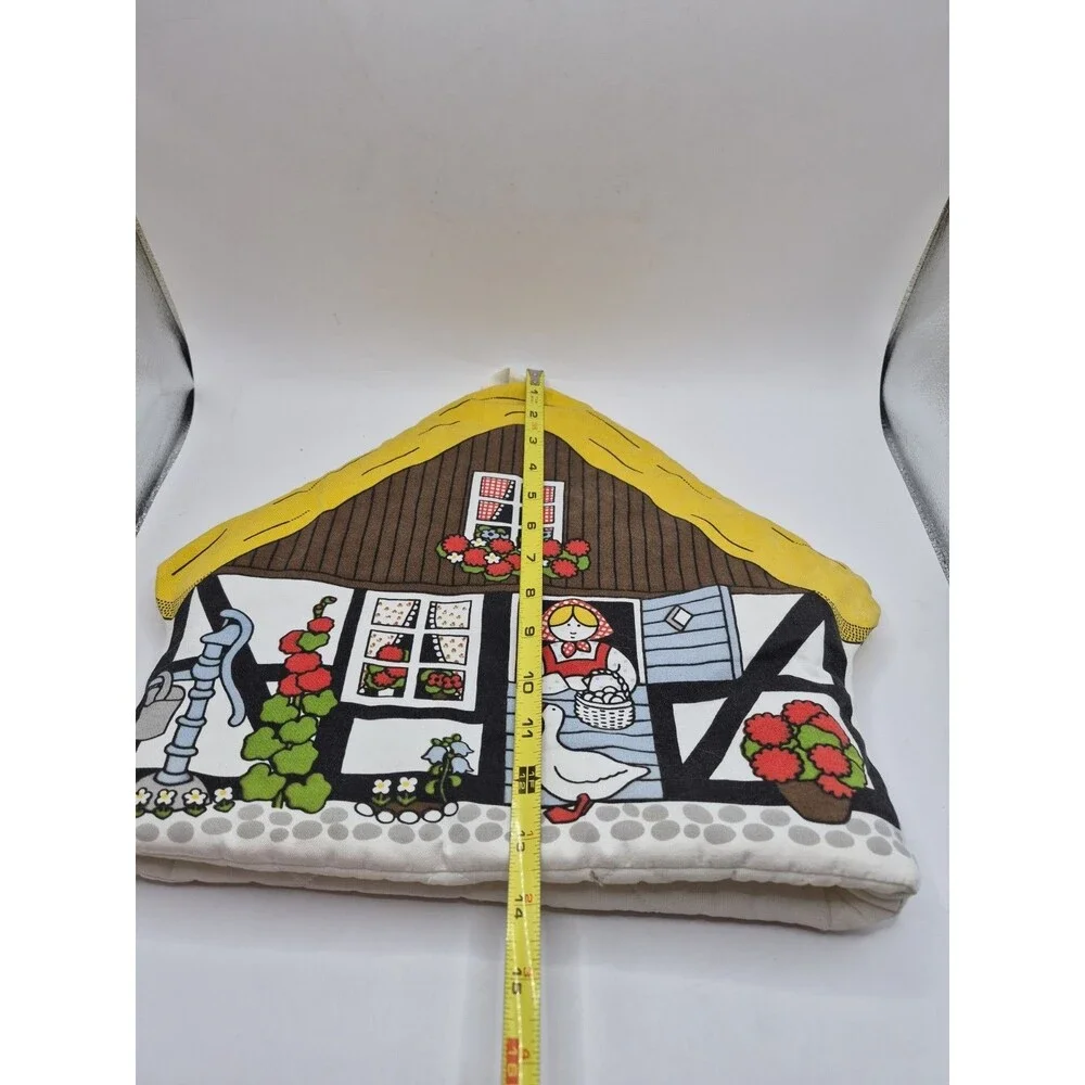Vtg Pat Albeck Tea Pot Cozy Cover Padded Thatched Roof Cottagecore  Cuckoobird